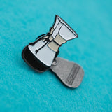 Glass Coffee Maker Soft Enamel Lapel Pin