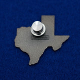 Texas Flag in Shape of State with Armadillo wearing Hat Hard Enamel Lapel Pin