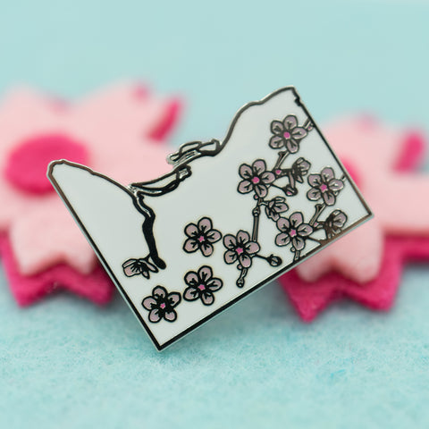 DC Cherry Blossoms Hard Enamel Lapel Pin