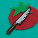 Chefs Knife Embroidered Iron-on Patch