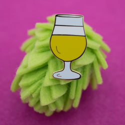 Craft Beer Tulip Glass Hard Enamel Lapel Pin