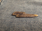 Handmade Chainstitch Embroidery Lightning Bolt Iron-on Patch