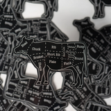 Cow Butcher Cuts Diagram Vinyl Sticker