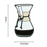 Coffee Maker Lapel Pin Size