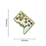 DC Cherry Blossoms Hard Enamel Lapel Pin