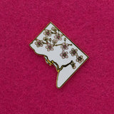 DC Cherry Blossoms Hard Enamel Lapel Pin