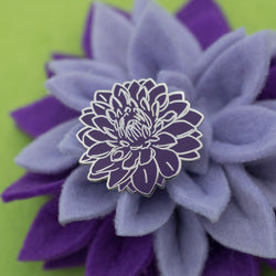 Dahlia Flower Hard Enamel Pin