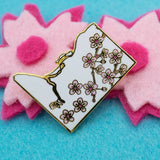 DC Cherry Blossoms Hard Enamel Lapel Pin