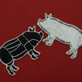 Pig Butcher Cuts Diagram Embroidered Iron-on Patch